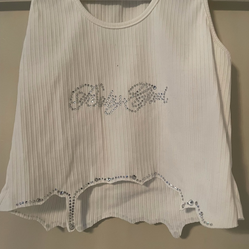 Baby girl rhinestone crop top